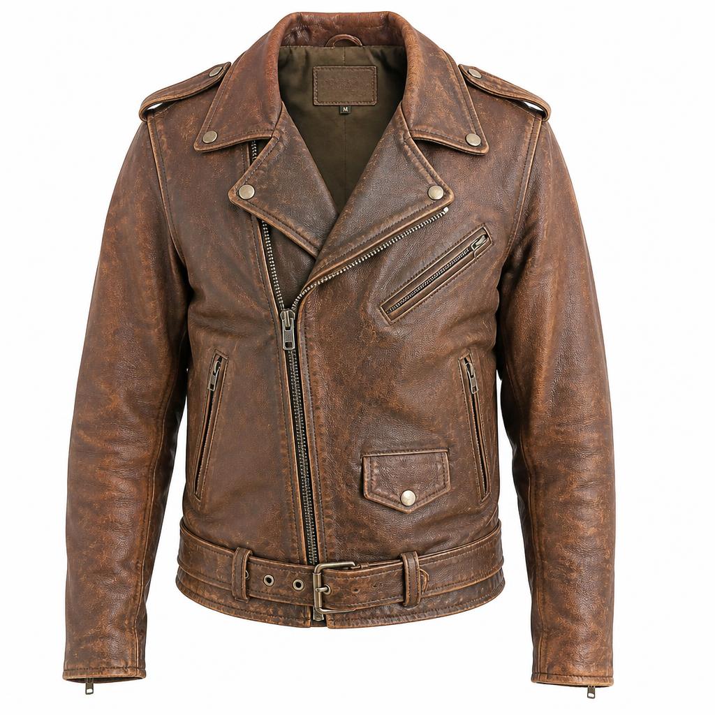 Veste en cuir vintage